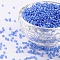 (Repacking Service Available) Glass Seed Beads, Trans. Colours Lustered, Round, Cornflower Blue, 12/0, 2mm, Hole: 1mm, about 12G/bag