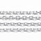 Tarnish Resistant 304 Stainless Steel Cable Chains, Diamond Cut Chains, Soldered, Faceted, with Spool, Oval, Stainless Steel Color, 2.5x1.7~1.8x0.5mm, about 32.8 Feet(10m)/roll