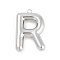 304 Stainless Steel Pendants, Letter Charm, Letter R, 38x24.5x6.5mm, hole: 2.3mm