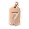 Ion Plating(IP) 304 Stainless Steel Pendants, Manual Polishing, Rectangle with Number, Rose Gold, Num.7, 27.5x14.5x1.5mm, Hole: 3.5mm