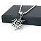 Stainless Steel Sun Pendant Necklaces for Men, Stainless Steel Color, 23.62 inch(60cm)