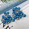 ABS Plastic Imitation Pearl Charms, with Resin Rhinestone, Round Charm, Dodger Blue, 13x8mm, Hole: 3mm