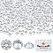 Cubic Zirconia Cabochons, Grade A, Faceted, Diamond, Clear, 3x2mm, 600pcs/box