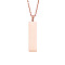Geometric Mirror Stainless Steel Rectangle Pendant Necklaces, Cable Chain Necklaces