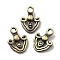 Tibetan Style Rack Plating Brass Pendants, Long-Lasting Plated, Cloud Charm, Brushed Antique Bronze, 18.5x13.5x3mm, Hole: 3mm