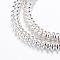 Electroplate Non-magnetic Synthetic Hematite Bead Strands, Rondelle, Silver Plated, 4x2mm, Hole: 1mm, about 180pcs/strand, 15.7 inch