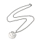 Non-Tarnish 304 Stainless Steel Double Layer Pendant Necklaces, Tree with Bear, Stainless Steel Color, 23.62 inch(60cm)