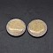 Natural Rose Quartz Pendants, Golden Plated Flower, Flat Round, Seed of Life/Sacred Geometry, 39x8mm, Hole: 1.2mm