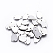 Tarnish Resistant 201 Stainless Steel Links connectors, teardrop, Stainless Steel Color, 15x10x0.8mm, Hole: 1.4mm
