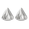 304 Stainless Steel Triangle Stud Earrings, Stainless Steel Color, 26x25mm