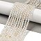 Natural Topaz Crystal Beads Strands, Round, 4mm, Hole: 0.8mm, about 97pcs/strand, 15.35''(39cm)