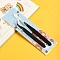 Stainless Steel Tweezers, for DIY Scrapbooking, Black, 11.5x0.9cm, 2pcs/set