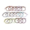 Adjustable 304 Stainless Steel Wire Rope Cord Bracelets Making, with Brass and Rubber Slide Beads, Long-Lasting Plated, Golden, Mixed Color, 1-5/8 inch~3-1/4 inch(4~8.2cm)