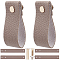 Litchi Texture PU Leather Drawer Pulls, Cabinet Handles, with Alloy Findings, Rectangle, Gray, 174x26x2mm, Hole: 5mm