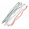Jewelry Making Necklace Cord, with 2 Threads Waxed Cord, Organza Ribbon and Iron Findings, Mixed Color, 17 inch