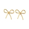304 Stainless Steel Pendants, Bowknot Charm, Real 18K Gold Plated, 19x21x4.5mm, Hole: 8x5.5mm