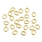304 Stainless Steel Jump Rings, Closed Jump Rings, Oval, Real 18K Gold Plated, 4x5x0.7mm, Inner Diameter: 2.5x3.5mm
