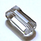 K9 Glass, Imitation Austrian Crystal Beads, Grade AAA, Faceted, Rectangle, Clear, 4.55x8x3mm, Hole: 0.7~0.9mm