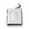 Tarnish Resistant 304 Stainless Steel Locket Pendants, Photo Frame Charms for Necklaces, Rectangle, Stainless Steel Color, 26x19x5mm, Hole: 3x7mm, Inner Diameter: 9.5x14.5mm