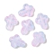 Transparent Spray Paint Glass Beads, Cross, Teal, 14.5x11.5x3.5mm, Hole: 1mm