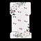 Rectangle Flower Print Paper Hair Clip Display Cards, Jewelry Display Cards for Hair Clip Storage, Teal, 11.5x6.6x0.05cm, Hole: 24x8.5mm