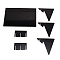 DIY Painting Kit, with PVC Sketchpad, Rectangle & Triangle PVC Painting Tools, Black, 20x13.5x0.15cm