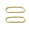 Brass Linking Rings, Cadmium Free & Nickel Free & Lead Free, Oval, Raw(Unplated), 4.5x15x1mm, Inner Diameter: 3.5x14mm