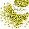 8/0 Glass Seed Beads, Opaque Colours Seep, Green Yellow, 3mm, hole:1mm