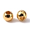 Rack Plating Brass Round Spacer Beads, Metal Findings for Jewelry Making Supplies, Cadmium Free & Lead Free, Real 18k Gold Plated, 3mm, Hole: 1mm