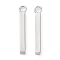 Non-Tarnish 304 Stainless Steel Pendants, Bar Charm, Stainless Steel Color, 17.5x2x2mm, Hole: 1.6mm