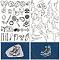 CRASPIRE 2 Sheets Sports Athlete Water Soluble Embroidery Patterns Stabilizers Football Hand Sewing Stick and Stitch Transfers Fabric Wash Away Pre-Printed Self Adhesive for Bags Cloth Sewing Lovers