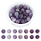 Frosted Natural Amethyst Round Bead Strands, Round, 8mm, Hole: 1mm, about 48pcs/strand, 15.74 inch, 2strand/box