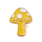 Enamel Pins, Alloy Brooches for Backpack Clothes, Mushroom, Gold, 28.5x22x2mm