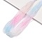 Transparent Gradient Color Glass Beads Strands, Segmented Multi-color Beads, Faceted Round, Light Sky Blue, 2x2.5mm, Hole: 0.8mm, about 175~180pcs/strand, 13.78~14.4''(35~36cm)