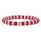 Polymer Clay Heishi Surfer Stretch Bracelet with 304 Stainless Steel Beaded, Preppy Bracelet, Red, Inner Diameter: 2 inch(5.2cm)