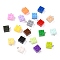 Resin Pendants, with Platinum Iron Loop, Toy Bricks, Mixed Color, 21x15.5x11mm, Hole: 2.6mm