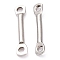 Tarnish Resistant 201 Stainless Steel Links Connectors, Bar Links, Stainless Steel Color, 12x1x1mm, Hole: 1mm