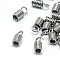 Tarnish Resistant 304 Stainless Steel Terminators, Cord Coil, Stainless Steel Color, 8.5x3.5mm, Hole: 2mm, Inner Diameter: 2mm