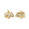 Brass Micro Pave Clear Cubic Zirconia Pendants, Cadmium Free & Lead Free, with Jump Ring, Bear Charms, Real 16K Gold Plated, 11x15x3.5mm, Hole: 3.5mm