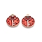 Valentine's Day Theme Alloy Enamel Pendants, Lead Free & Cadmium Free, Golden, Heart Key Charm, Red, 18x17x1.3mm, Hole: 1.8mm