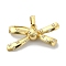 Rack Plating Brass Pave Cubic Zirconia Pendants, Bowknot, Long-Lasting Plated, Lead Free & Cadmium Free, Real 18K Gold Plated, 12x23.5x6.5mm, Hole: 3.5x5.5mm