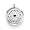 304 Stainless Steel Diffuser Locket Pendants, with Perfume Pad and Magnetic Clasps, Flat Round with Heart, Gold, 36.5~37x30x6.5~7mm, Hole: 5mm
