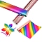 2 Rolls 2 Colors A4 Hot Stamping Foil Paper, Mixed Color, 195x195x21mm, about 5m/roll, 1 roll/color