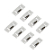 SUPERFINDINGS 8Pcs Platinum Fold Over Clasps Brass Bracelet Necklace Jewelry Extender 3 Holes Foldover Extension Clasps Watch Clasps Closure End Caps for Jewelry Extender