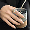 DIY fashionable stainless steel ring with non fading color, female niche high-end light luxury tagram style