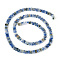 Natural Blue Spot Jasper Multi Strand Links, 2-Hole, Oval, 5x2.5x2mm, Hole: 0.9mm, about 146~150pcs/strand, 15.16~15.35 inch(38.6~39cm)