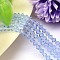 K9 Glass, Faceted Imitation Austrian Crystal Bead Strands, Grade AAA, Bicone, Azure, 8x8mm, Hole: 0.9~1mm, about 50pcs/strand, 15.7 inch