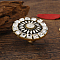 Bohemian Vintage Ethnic Alloy Rhinestone Finger Rings, Enamel Style Flower Finger Rings for Women, Black,