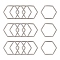 Tarnish Resistant 304 Stainless Steel Linking Ring, Hexagon, Stainless Steel Color, 16x18x0.8mm