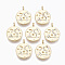 Alloy Pendants, with Crystal Rhinestone, Cadmium Free & Nickel Free & Lead Free, Constellation, Real 18K Gold Plated, Aquarius, 17x14x1.4mm, Hole: 1.5mm